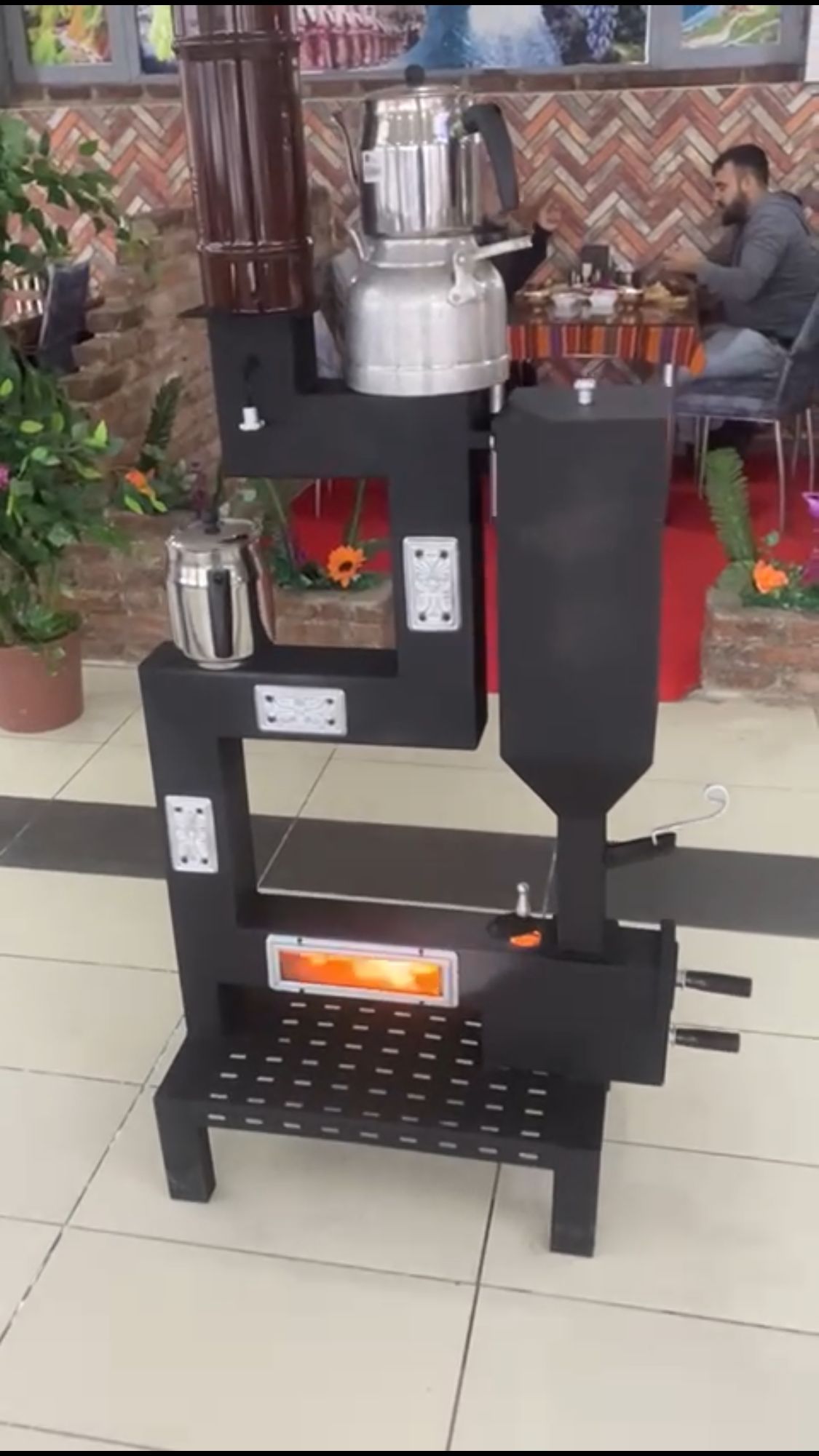 Z Model Pelet Soba - 120-150 m² Alanlar İçin Tek Camlı A1+ Belgeli Çam Peleti Soba